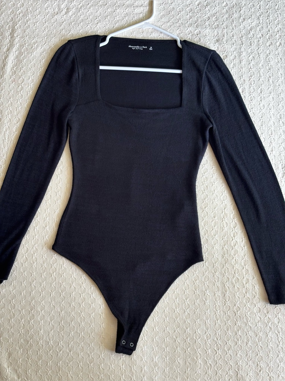 Abercrombie & Fitch Black Scoop Neck Long Sleeve Top Viscose